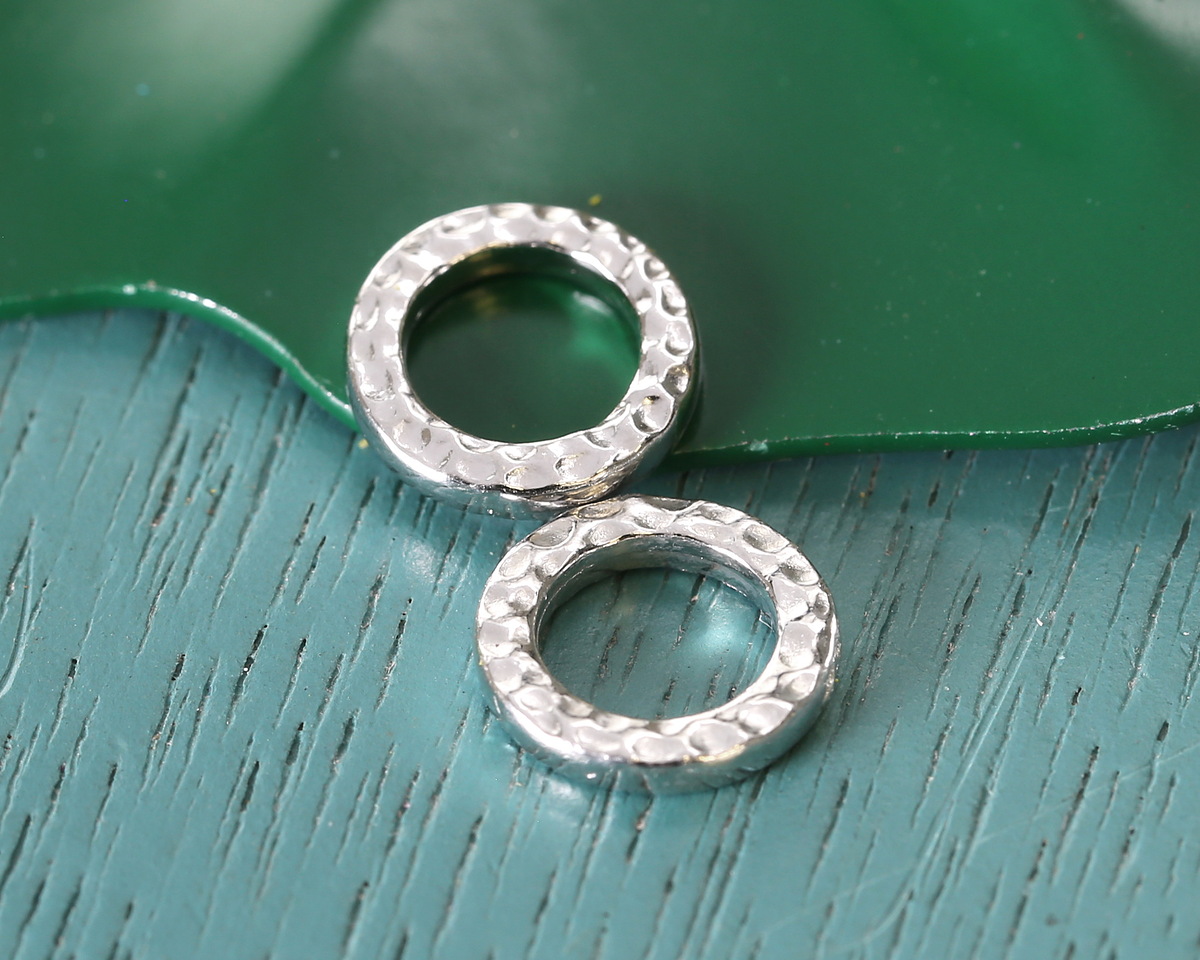 TierraCast White Bronze (plated) Small Hammertone Ring 9mm