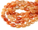 Red Aventurine Microfaceted Puff Pear 13x16mm
