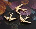 24K Gold (plated) Swallow Focal 15x18mm