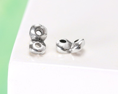 Cymbal Kaparia Antique Silver (plated) Side Bead for SuperDuo 5x2mm
