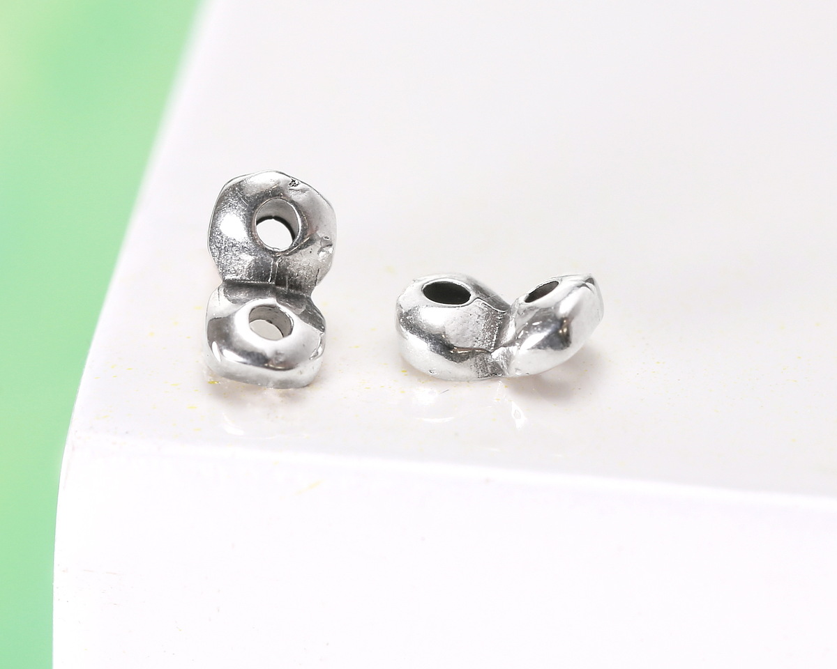 Cymbal Kaparia Antique Silver (plated) Side Bead for SuperDuo 5x2mm