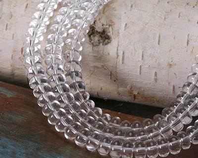 Clear Glass Rondelle 5x8mm