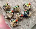 Grace Lampwork Romantic Isle Waves Heart 19-20mm