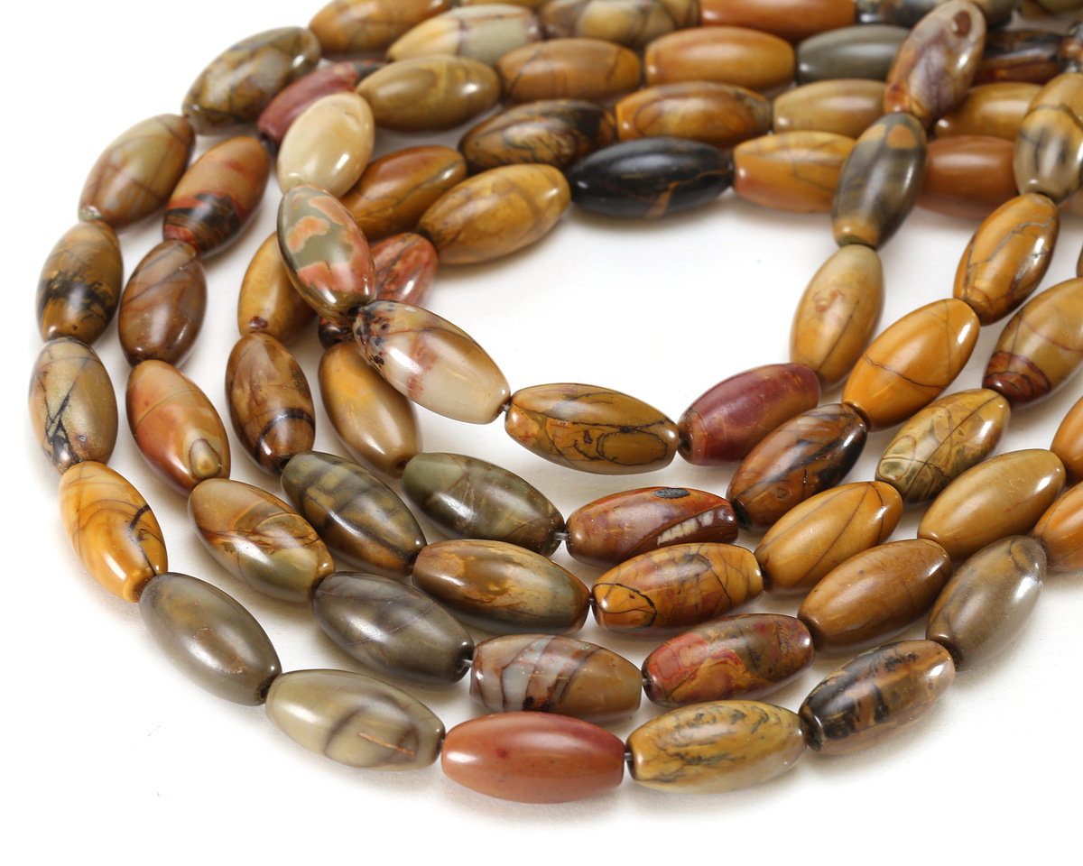 Red Creek Jasper Rice 16x8mm