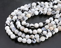 Rainbow Moonstone w/ Black Tourmaline Round 6mm