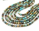 Green Blue Hubei Turquoise (w/ Matrix) Round 3.5-4mm