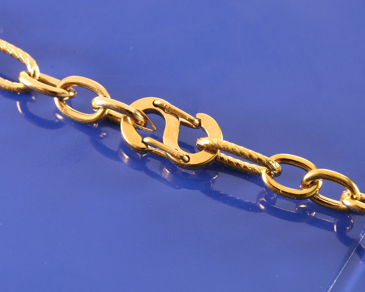 Waterproof 18K Gold PVD Plated Stainless Steel S Spring Clasp 7x11mm