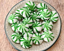 Spearmint Candy Lampwork Glass Focal Bead 15-16mm