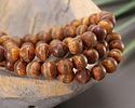 Tibetan (Dzi) Agate Matte Dark Banded Round 8mm