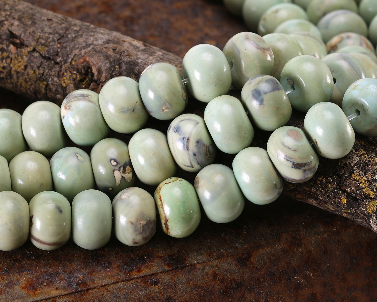 Arctic Terra Agate Rondelle 10x14mm
