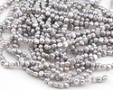 Silver Freshwater Flat-Sided Potato Pearl 5-6mm