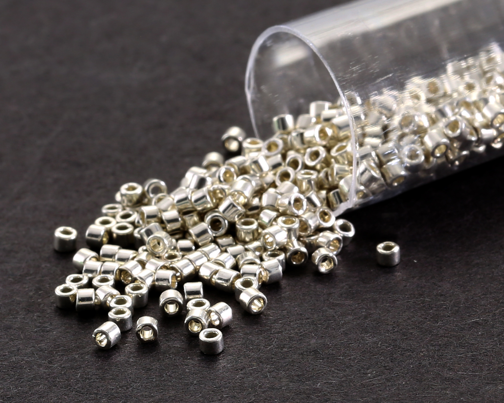 Miyuki Delica Hexcut 11/0 DBC0254 Galvanized Tarnished Silver X10g