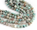 Amazonite w/ Quartz Round 6mm