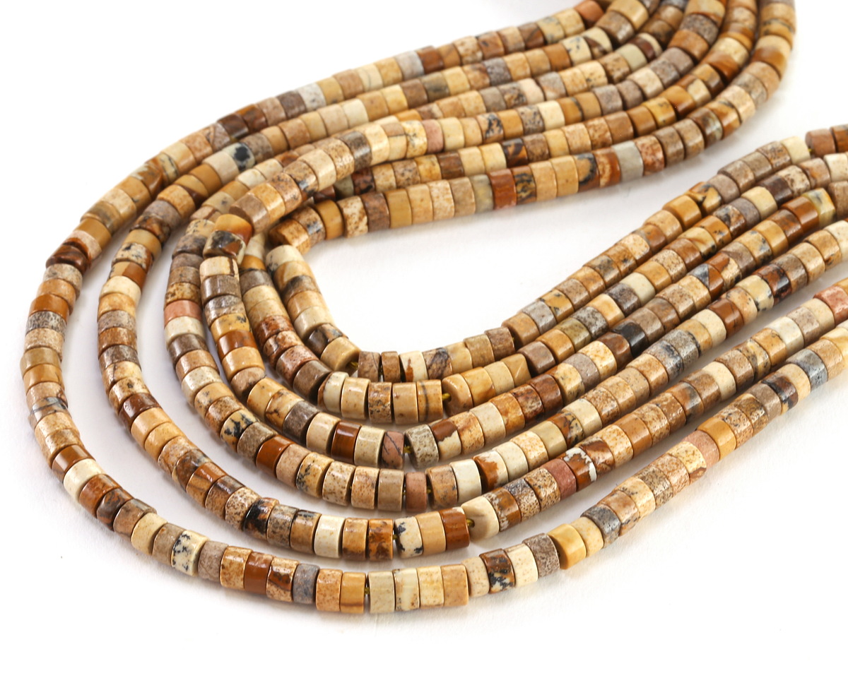 Picture Jasper Heishi 2x4mm