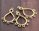 Satin Hamilton Gold (plated) Twisted Teardrop Chandelier Focal 34x22mm