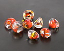 Unicorne Beads Glass Molten Pop Teardrop 9-10mm