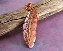 Patricia Healey Copper Big Feather Focal 32.5x90mm