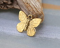 Nunn Design Antique Gold (plated) Butterfly Charm 18x15mm