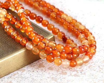 Carnelian (natural-orange) Round 6mm