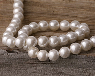 Pearly White Shell Pearl Round 8mm