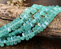 Czech Glass Matte Island Blue AB Teardrop 4x6mm
