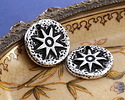 Mykonos Antique Silver (plated) Sun Coin Focal 22mm