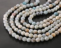 Black Gold Amazonite w/ Pearl Luster Faceted Round 6mm