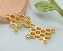 24K Gold (plated) Dripping Honeycomb Focal Link 21x15.5mm