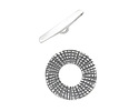 Saki Sterling Silver Thatch Toggle Clasp 18mm, 18mm bar