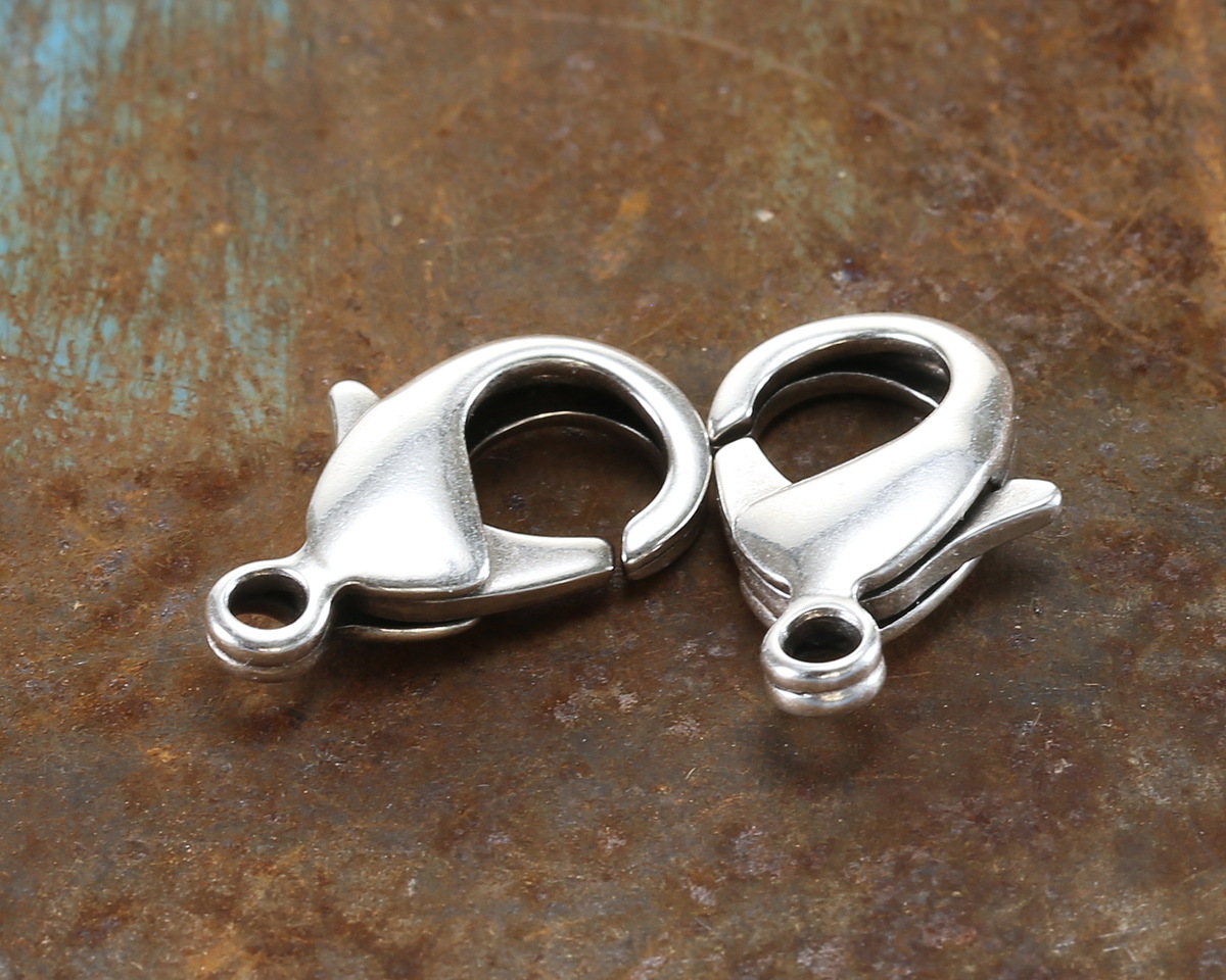 TierraCast Antique Silver (plated) Lobster Clasp 23x13mm