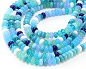 Sky Blues Mix Glass Rondelle 5x8mm