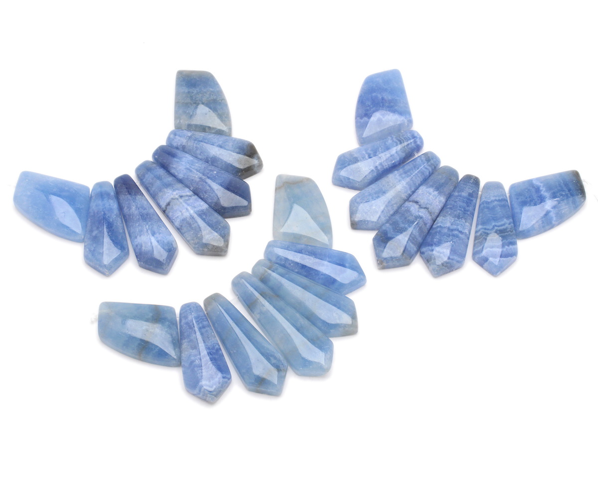 Denim Blue Agate Pendant Set 20-45mm