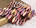 Czech Glass Autumn Metallics Dagger 5x16mm