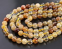 Gold Red Rutilated Quartz (A) Round 8mm