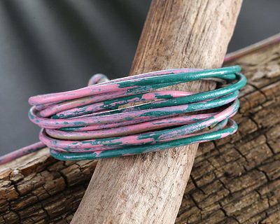 Forest Splash Round Leather Cord 2mm