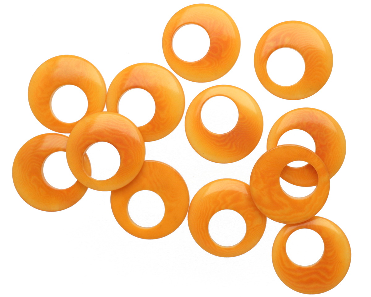 Tagua Nut Gold Gypsy Hoop 25mm