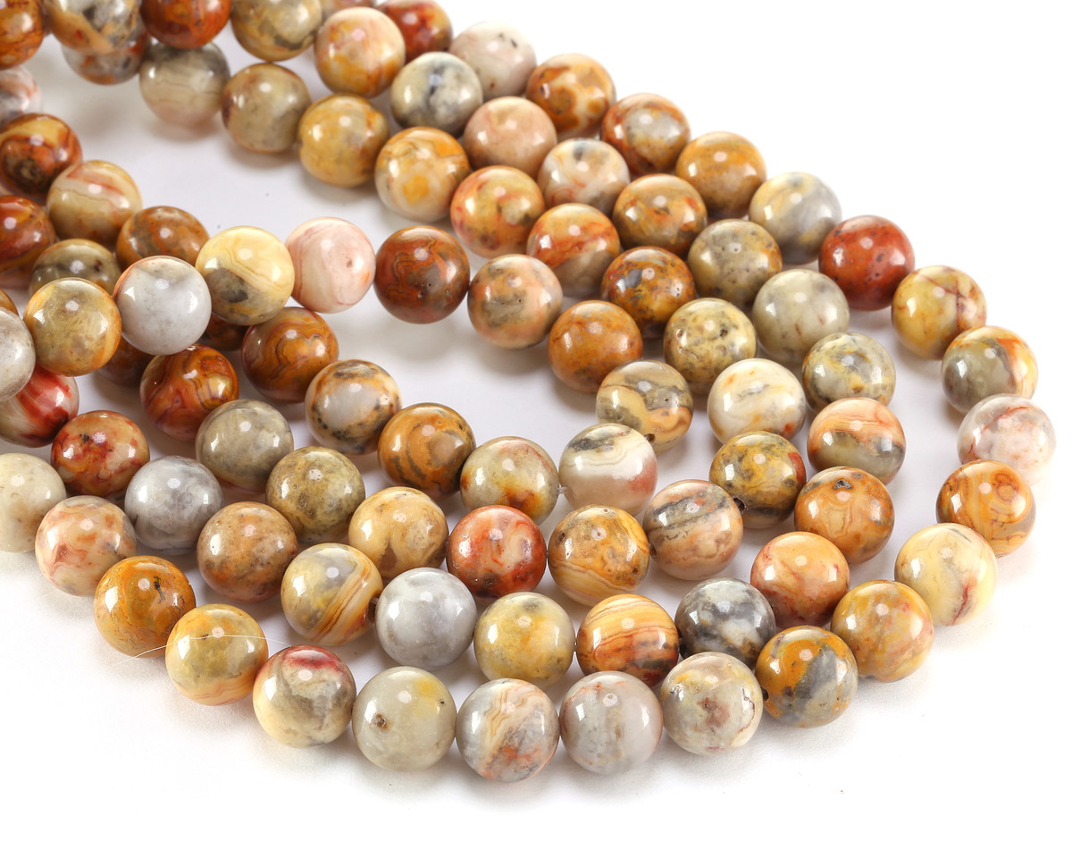 Crazy Lace Agate Round 10mm