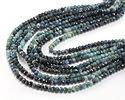 Tourmaline (A) Blue/Green Ombre Microfaceted Rondelle 3x4mm