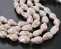 Pearly White Baroque Pearl (AAAA) 22-24x14-16mm