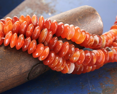 Carnelian (natural, dark) Saucer 4x10mm