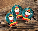 Enamel Penguin in a Snow Globe Focal 20x26mm
