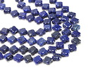 Lapis (Dyed) Faceted Quatrefoil 13mm