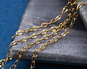 Hamilton Gold (plated) Half Flat Delicate Cable Chain, 5' Package
