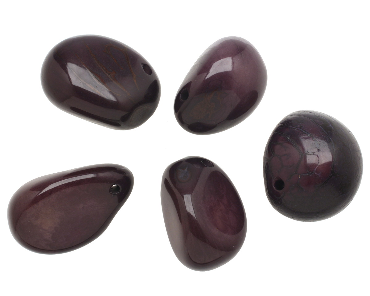 Tagua Nut Grape Nugget (3-hole) 22-30x37-42mm