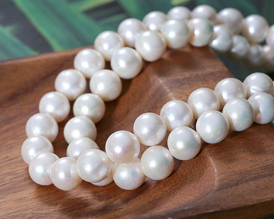 Pearly White Freshwater Semi-Round Pearl 10mm