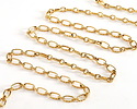Waterproof 18K Gold PVD Plated Stainless Steel 1:1 Textured Cable Chain, 25ft Spool