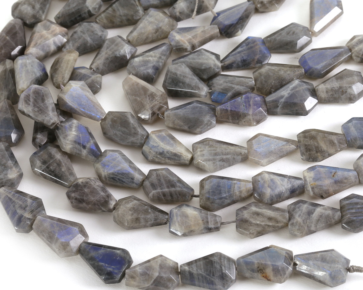 Labradorite Faceted Flat Slab 18-19x14-15mm