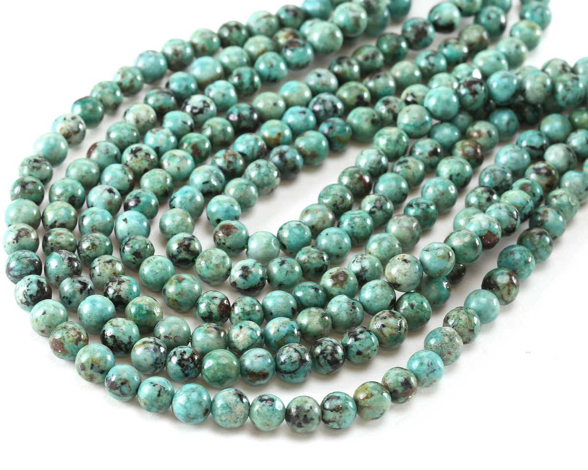 African Turquoise (AAA) Round 6mm Beads