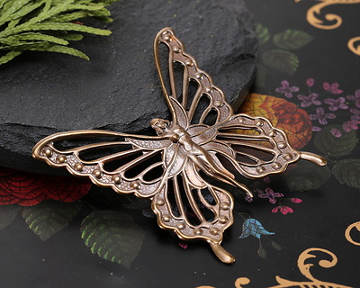 Vintaj Natural Brass Butterfly Pixie Maiden Focal 56x54mm
