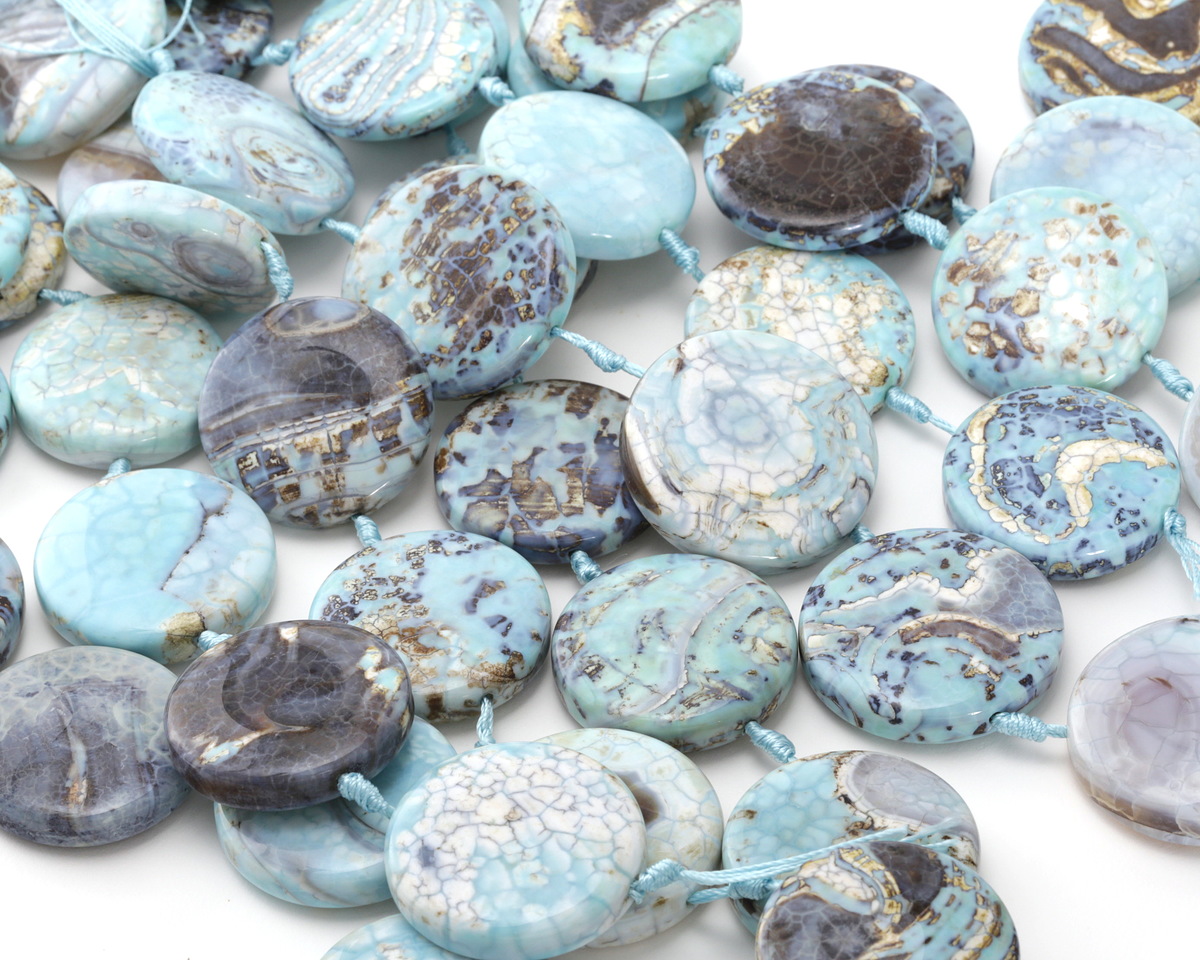 Aqua Terra Agate Coin 45mm